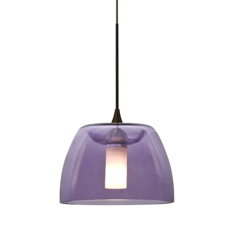 Besa Lighting Spur Cord Pendant, Plum, Bronze, 1x5W LED 1XT-SPURPL-LED-BR
